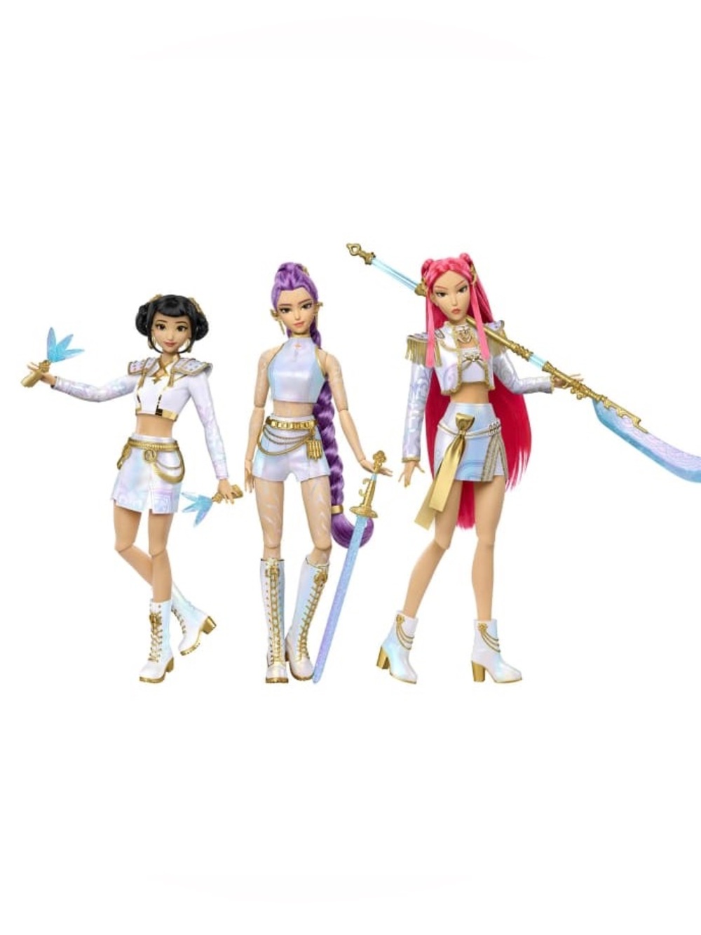 Kpop Demon Hunters Barbie HUNTR/X Rumi, Mira, Zoey “What It Sounds Like” 3-Pack